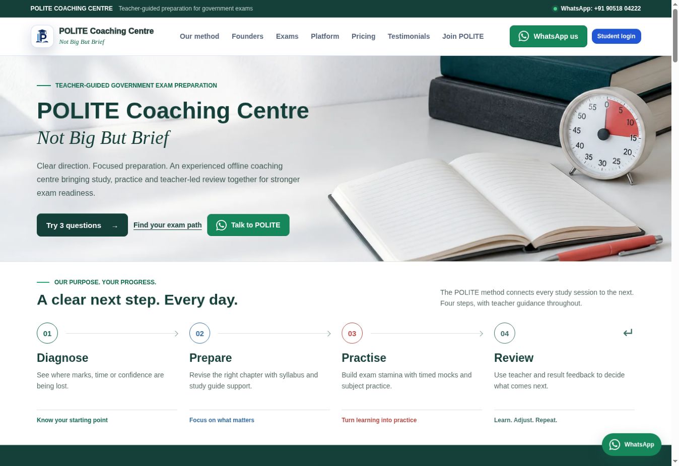 POLITE Coaching homepage preview